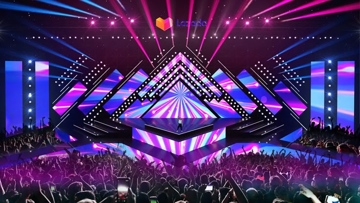 Laser Possum VJ loops in a live concert setting